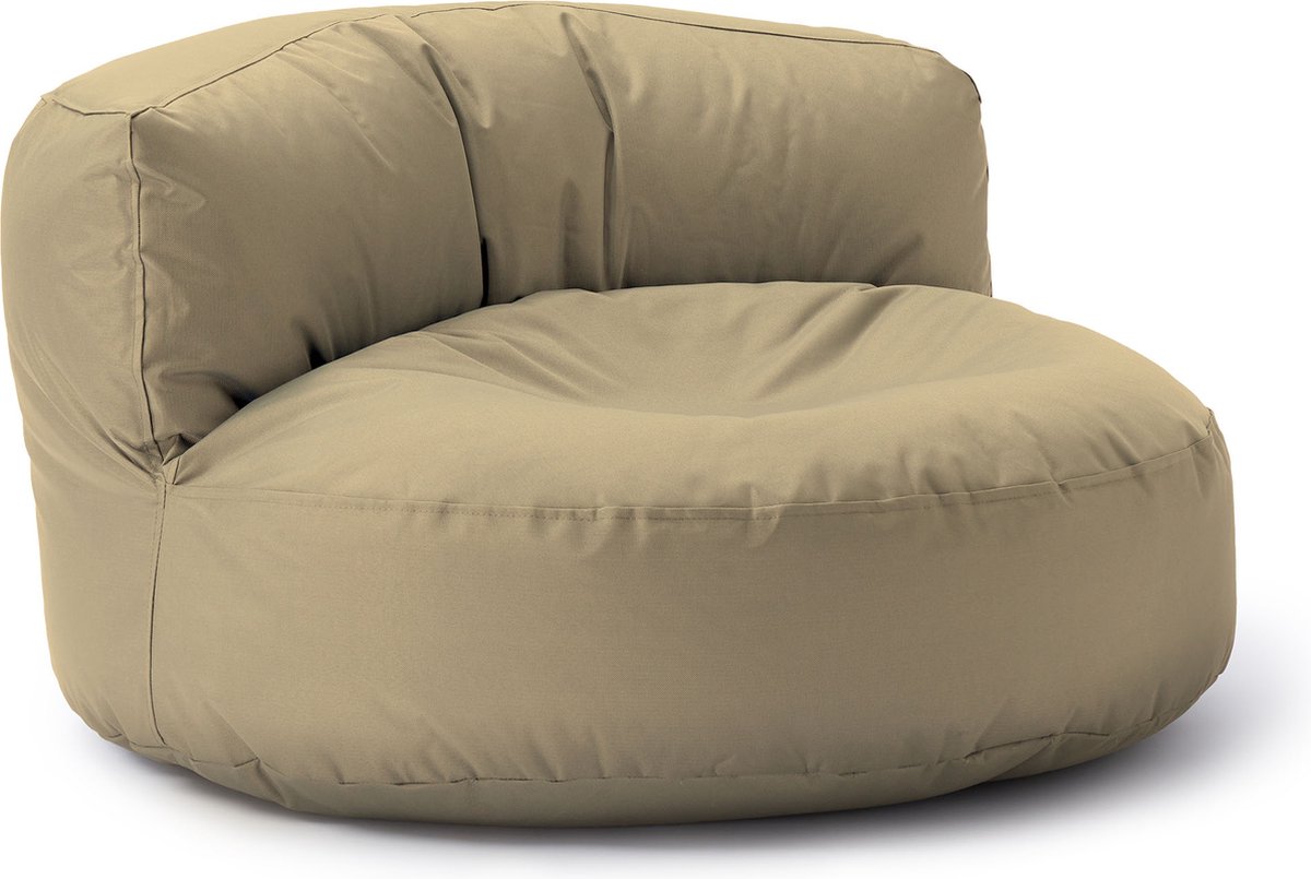 Lumaland Outdoor zitzak lounge, ronde zitzak voor buiten, 320 l vulling, 90 x 50 cm, beige Lumaland Outdoor zitzak lounge, ronde zitzak voor buiten, 320 l vulling, 90 x 50 cm, beige