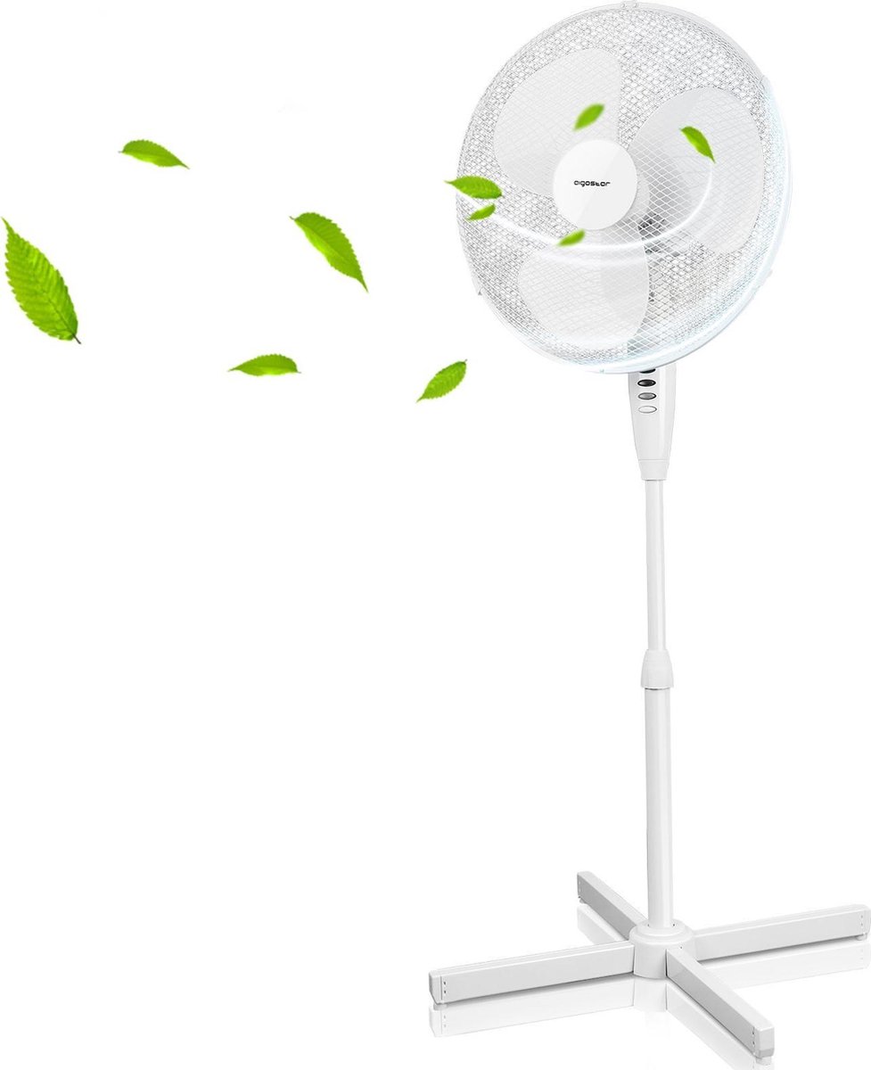 Aigostar Daisy 33JTP - Ventilator Staand:Statiefventilator - Wit Aigostar Daisy 33JTP - Ventilator Staand:Statiefventilator - Wit