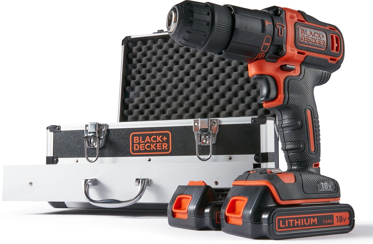 BLACK+DECKER BDC718AS2F Accu klopboormachine - 18V - incl. 2 accu’s - 80 accessoires BLACK+DECKER BDC718AS2F Accu klopboormachine - 18V - incl. 2 accu’s - 80 accessoires