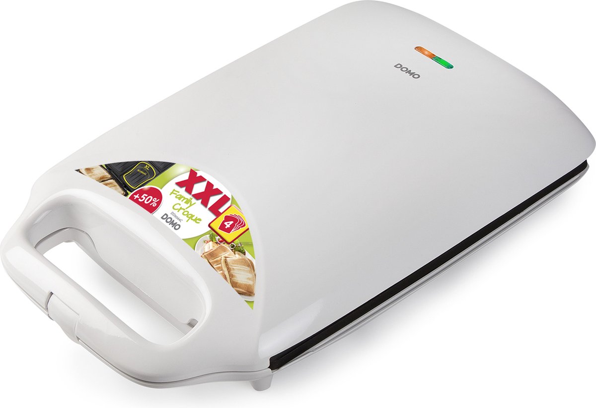 Domo DO9064C - XXL Tosti-ijzer - Croque XL - 4 tosti's - 50% groter - Wit Domo DO9064C - XXL Tosti-ijzer - Croque XL - 4 tosti's - 50% groter - Wit