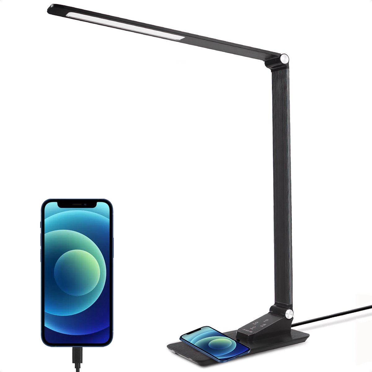 Eagle Electronics - LED Bureaulamp - Bureauverlichting - Draadloos opladen - Zwarte Bureaulamp - Design verlichting review Eagle Electronics - LED Bureaulamp - Bureauverlichting - Draadloos opladen - Zwarte Bureaulamp - Design verlichting review