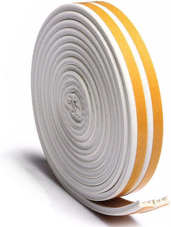 Nordevik® Tochtstrip 6 meter - Zelfklevend - Energiebesparing - Voor Ramen en Deuren - E-profiel Tochtstopper - Tochtband - Tochtwering - Hoogwaardig foam - Woning verduurzamen - 4 x 9mm Nordevik® Tochtstrip 6 meter - Zelfklevend - Energiebesparing - Voor Ramen en Deuren - E-profiel Tochtstopper - Tochtband - Tochtwering - Hoogwaardig foam - Woning verduurzamen - 4 x 9mm