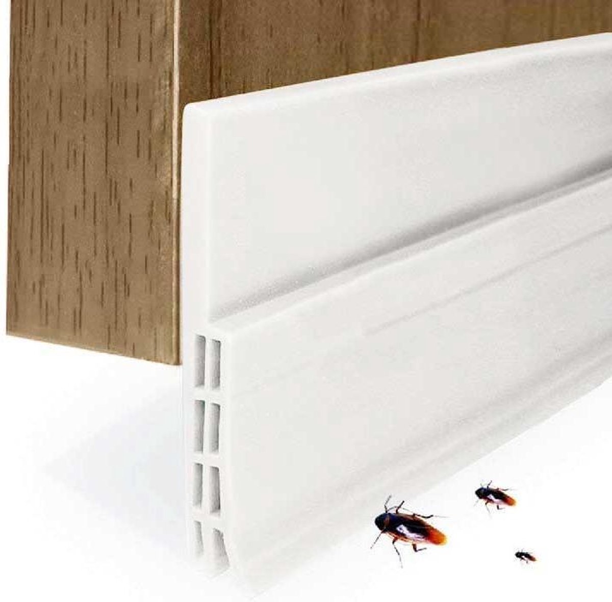 Rori - Aanpasbare Tochtstopper - Zelfklevende tochtstrip voor deuren - Wit - 100 cm x 5 cm Rori - Aanpasbare Tochtstopper - Zelfklevende tochtstrip voor deuren - Wit - 100 cm x 5 cm