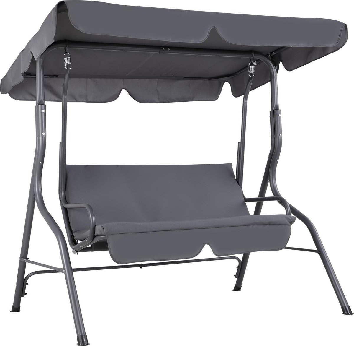 Casaria Hollywood Schommel - Antraciet - Incl. zonnekap Casaria Hollywood Schommel - Antraciet - Incl. zonnekap