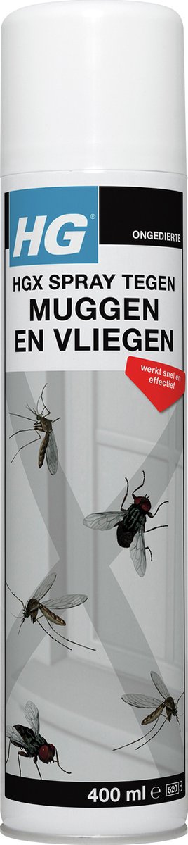HGX tegen muggen en vliegen - 8574N - 400ml - werkt zeer snel - tegen muggen en vliegen

