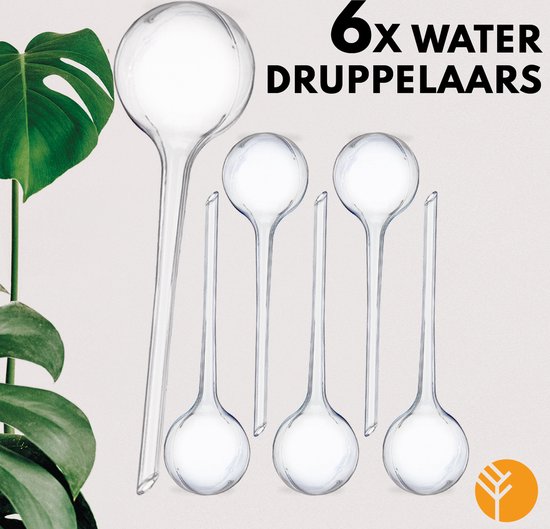 Groots Waterdruppelaar Transparant Set van 6 - Planten waterdruppelaar voor binnen en buiten
