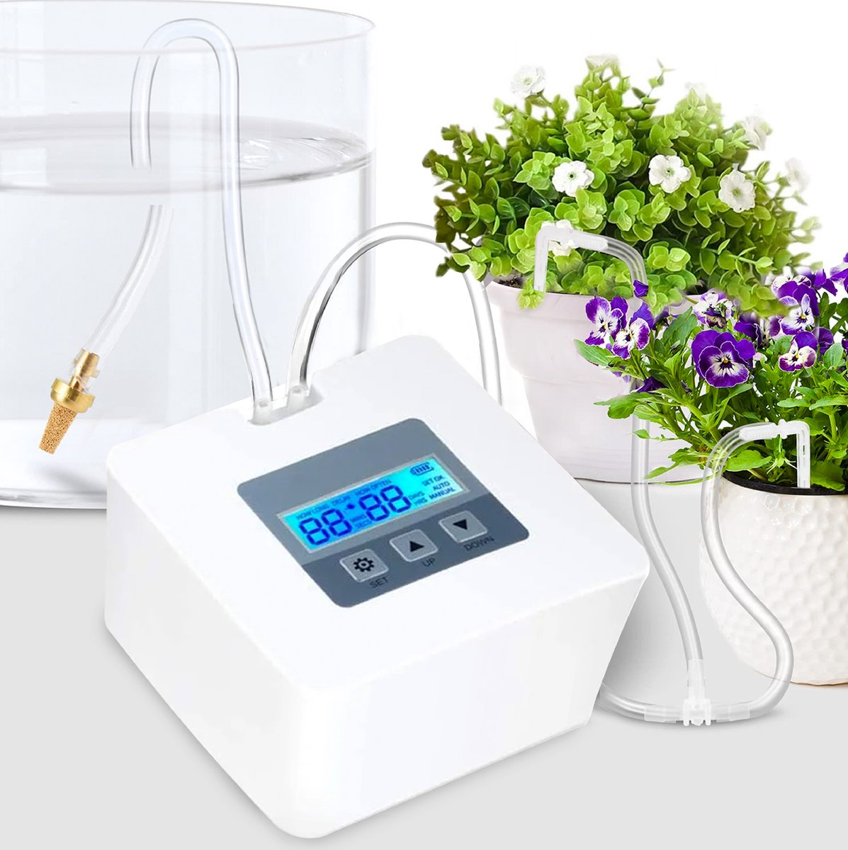 Automatisch bewateringssysteem voor kamerplanten met pomp – Waterdruppelaar – Watergeefsysteem– Planten Watergever
