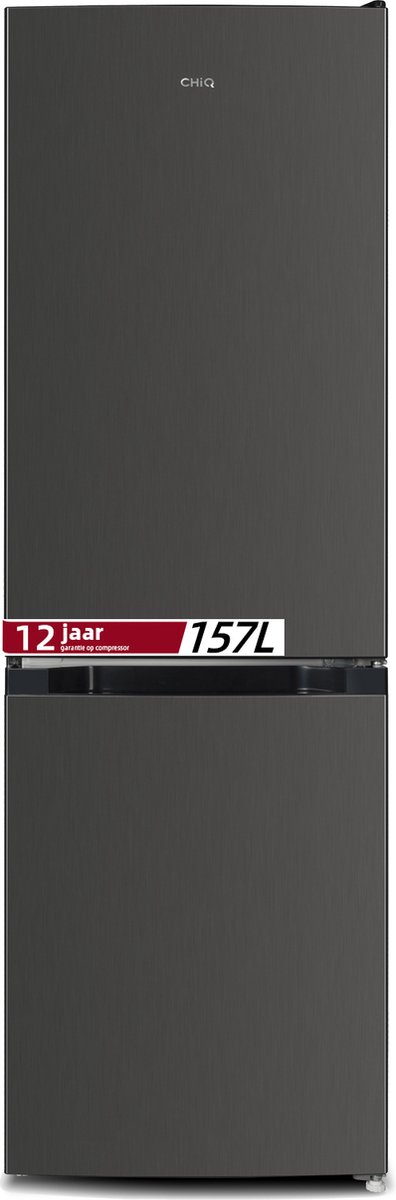 CHiQ FBM157L42 - Koel-vriescombinatie - 157 Liter (109 + 48) - Donker RVS - Omkeerbare deuren CHiQ FBM157L42 - Koel-vriescombinatie - 157 Liter (109 + 48) - Donker RVS - Omkeerbare deuren