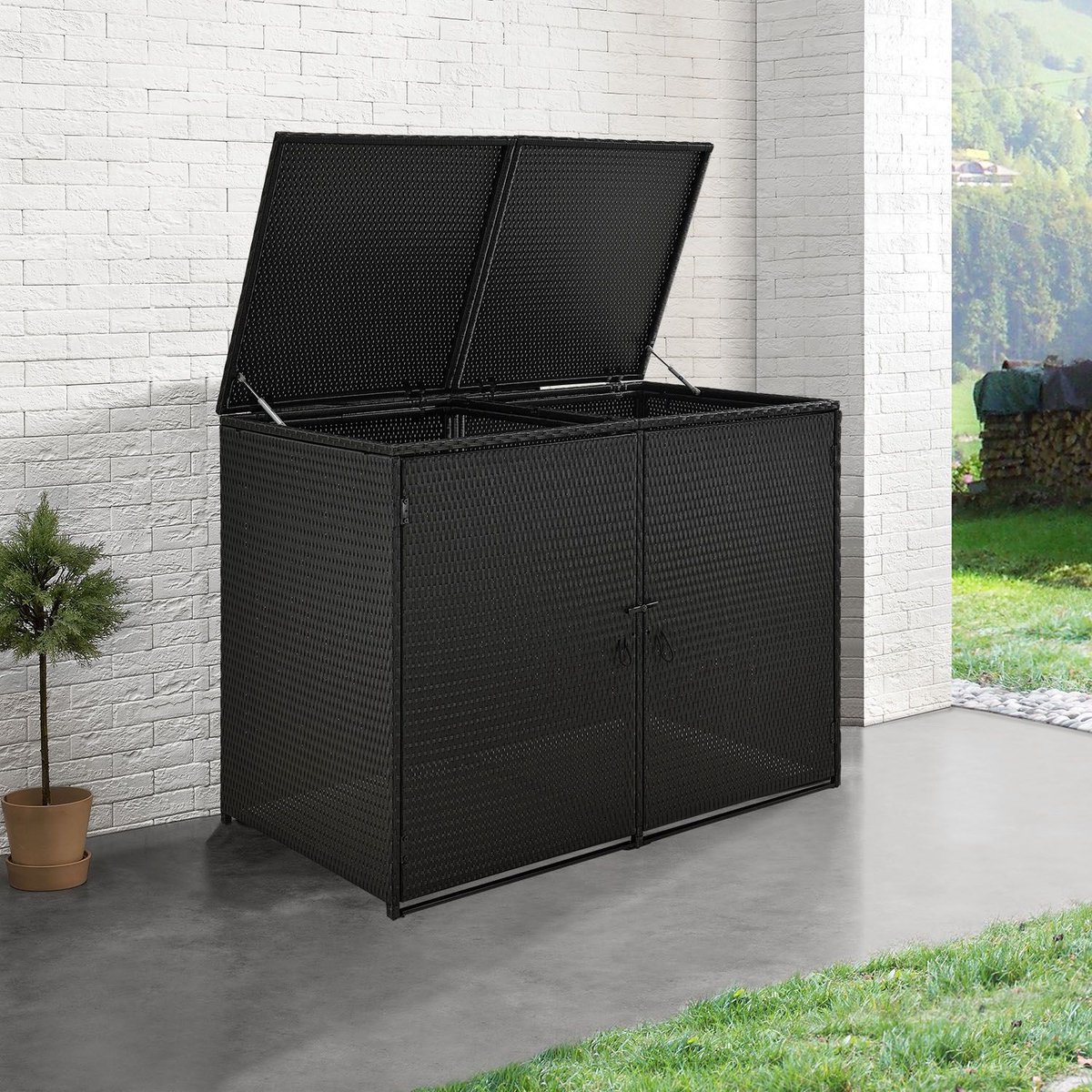 Containerberging zwart voor 2 containers van 120 ltr
