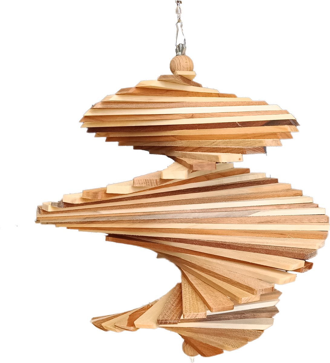 Dokkodo - Luxe Houten Windspinner - Bijzondere Tuindecoratie - Wind Spinner - Origineel Cadeau

