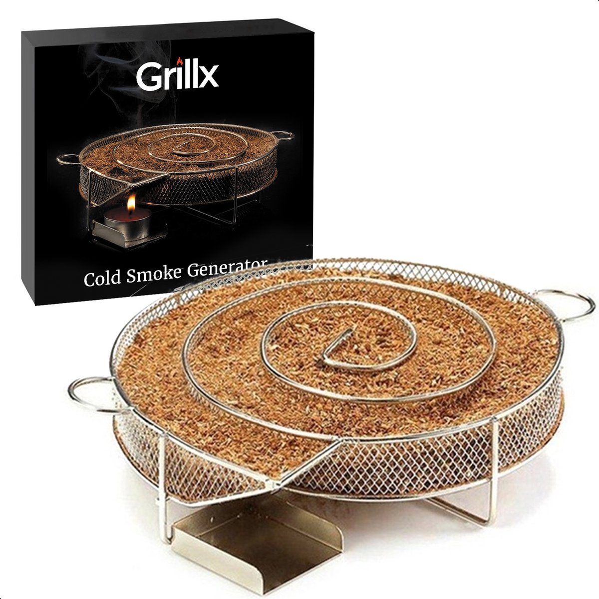 GrillX Cold Smoke Generator - Smokerbox - RVS Rookbox - Rookgenerator - Rookmot - Koud roken - BBQ Accesoires GrillX Cold Smoke Generator - Smokerbox - RVS Rookbox - Rookgenerator - Rookmot - Koud roken - BBQ Accesoires
