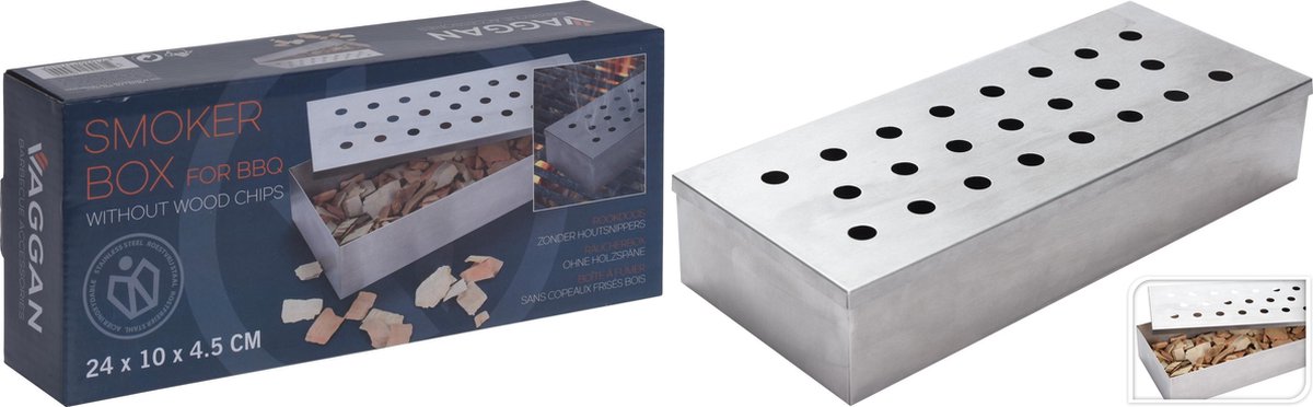 Rookbox RVS - Barbecueaccessoires - BBQ smoker box Rookbox RVS - Barbecueaccessoires - BBQ smoker box