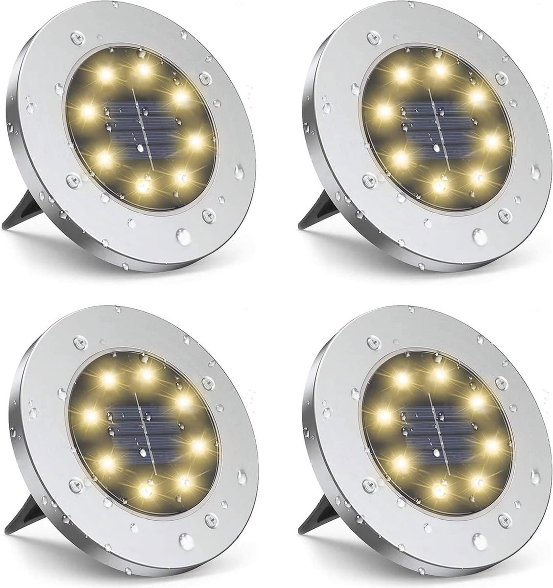 BOTC Tuinverlichting op zonne - 4 stuks - Solar Tuinverlichting op Zonneenergie
