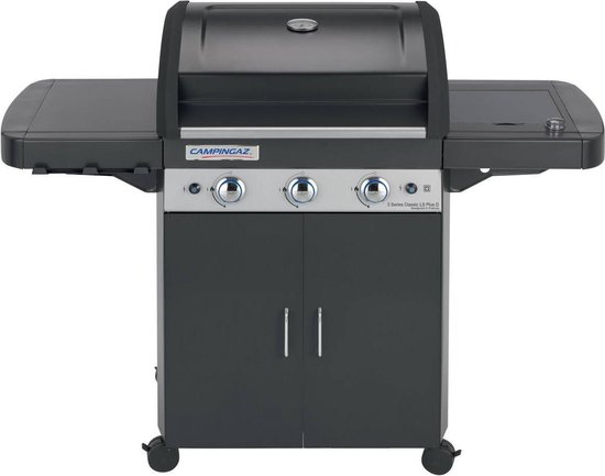 Campingaz 3 Series Classic LS Plus zwarte gasbarbecue met 3 branders en trolley