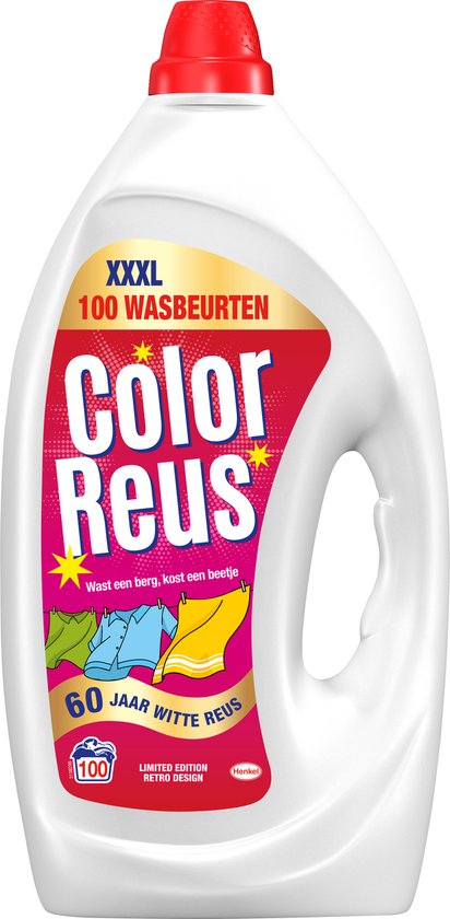 Color Reus Gel vloeibaar wasmiddel gekleurde was 100 wasbeurten grootverpakking
