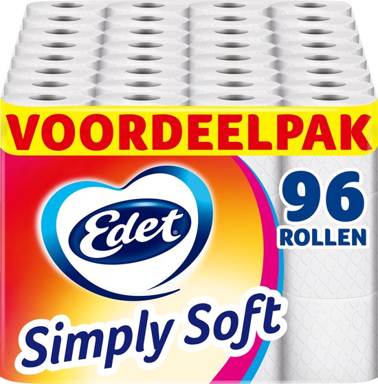 Edet Simply Soft toiletpapier voordeelverpakking 96 rollen