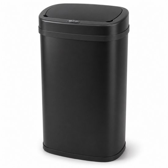 Five Stars sensor prullenbak 60 liter zwart met automatische opening