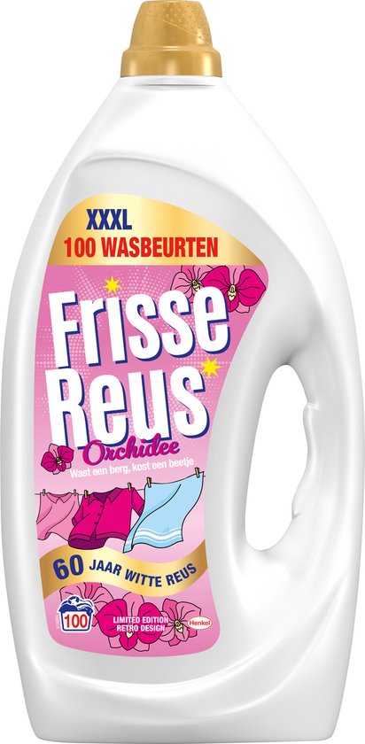Frisse Reus Gel Orchidee vloeibaar wasmiddel 100 wasbeurten frisse geur