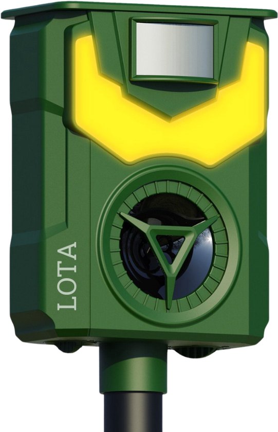 Lota ultrasone kattenverjager met flitslicht op zonne-energie
