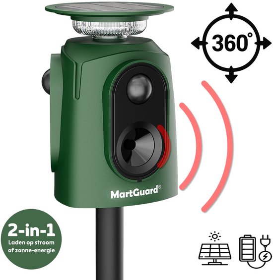MartGuard kattenverjager op zonne-energie voor in de tuin