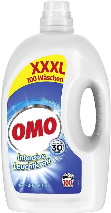 Omo Wasmiddel 5 liter fles voor witte en gekleurde was