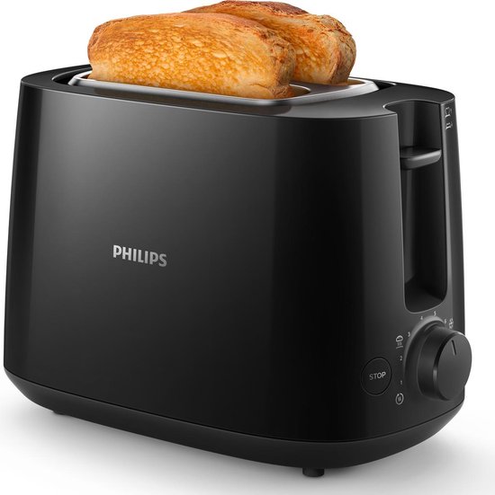 Philips Daily HD2581 broodrooster zwart met liftfunctie en 7 standen