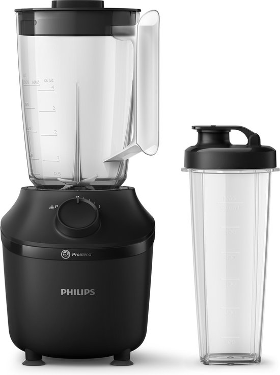 Philips 3000 series HR2041 blender zwart met kunststof kan
