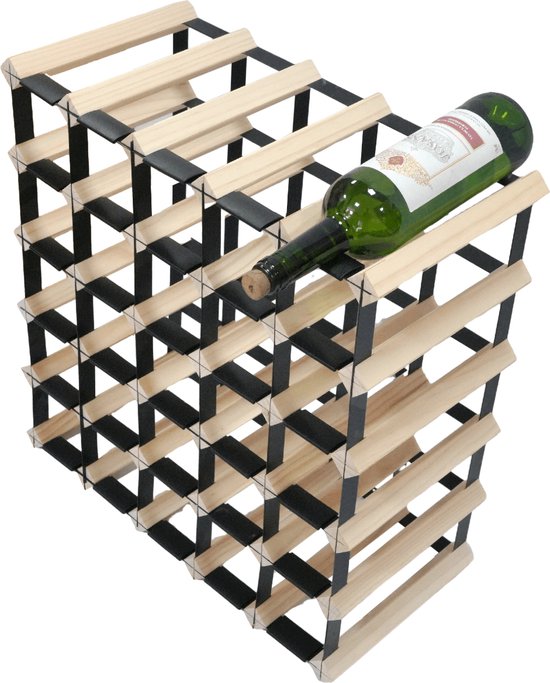 Vinata Marano wijnrek 30 flessen blank hout en metaal
