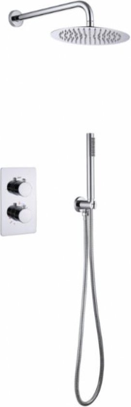 Webo Atlanta Regendoucheset Inbouw Chroom complete doucheset 25cm stortdouche