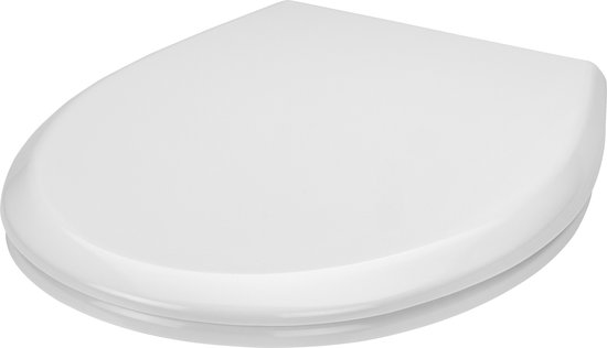 Wenko Gubbio wc-bril wit antibacterieel duroplast met Fix-Clip en Easy-Close
